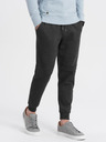 Ombre Clothing Tmavošedé pánske tepláky Ombre Oblečenie