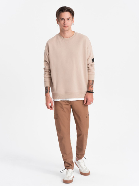 Ombre Clothing Hnedé pánske Cargo nohavice Ombre Oblečenie