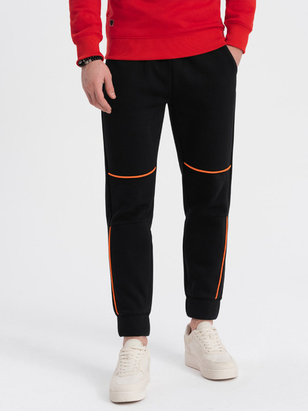 Ombre Clothing Čierne pánske tepláky Ombre Oblečenie