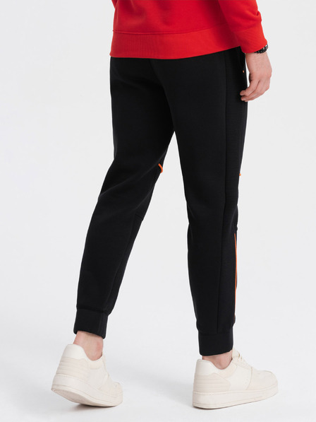 Ombre Clothing Čierne pánske tepláky Ombre Oblečenie