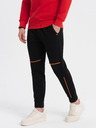 Ombre Clothing Čierne pánske tepláky Ombre Oblečenie
