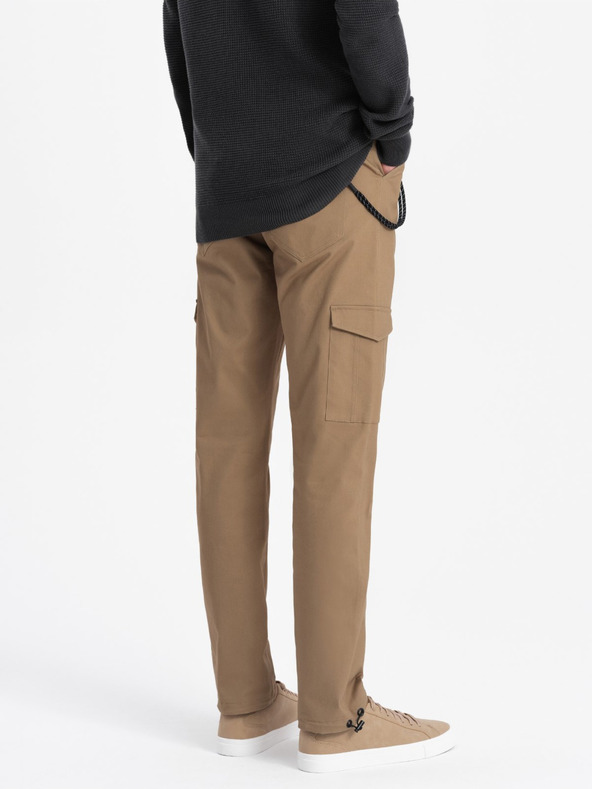 Ombre Clothing Hnedé pánske Cargo nohavice Ombre Oblečenie