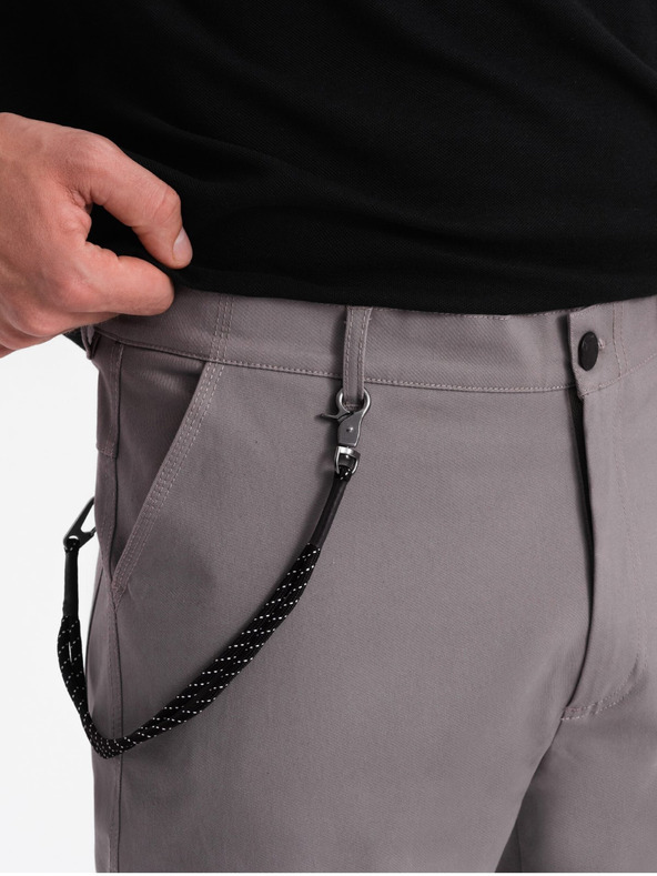 Ombre Clothing Šedé pánske cargo nohavice Ombre Oblečenie