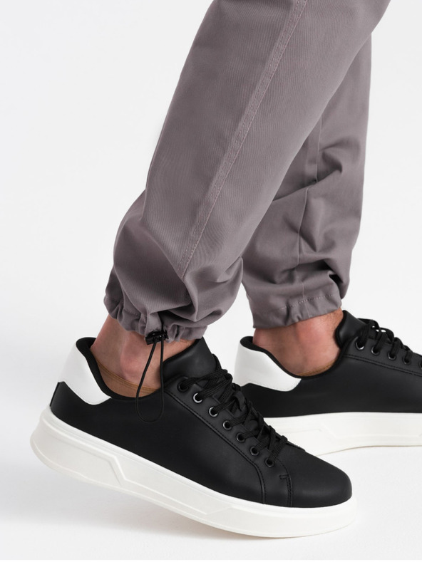 Ombre Clothing Šedé pánske cargo nohavice Ombre Oblečenie