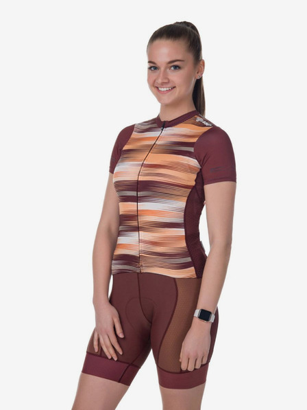 Kilpi Vínno-oranžový dámsky cyklistický dres Kilpi MOATE