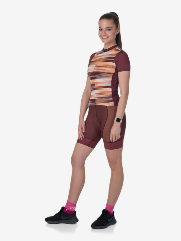Kilpi Vínno-oranžový dámsky cyklistický dres Kilpi MOATE