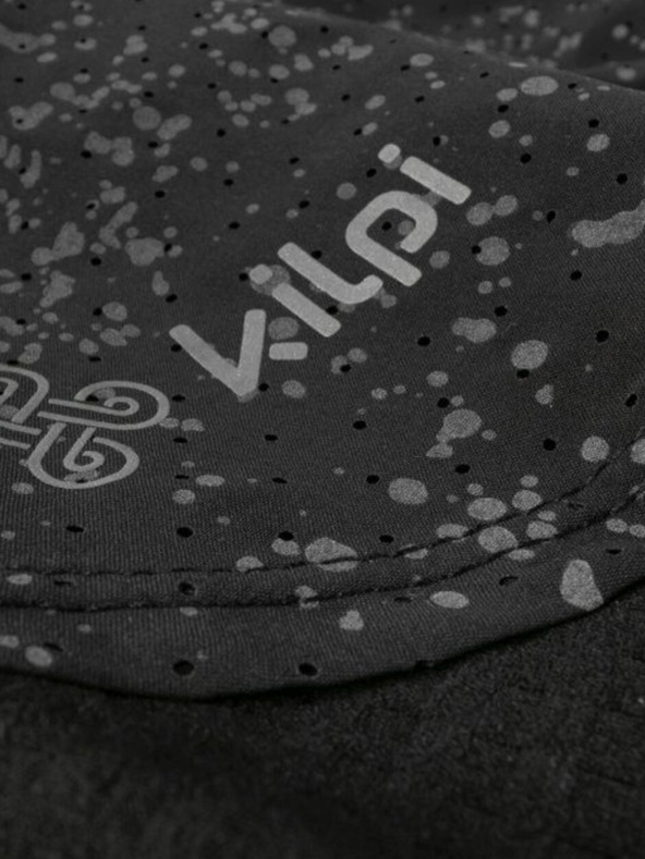 Kilpi Čierne dámske vzorované bežecké šortky 2v1 Kilpi BERGEN