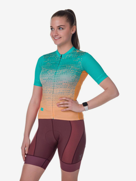 Kilpi Oranžovo-tyrkysový dámsky cyklistický dres Kilpi RITAEL-W