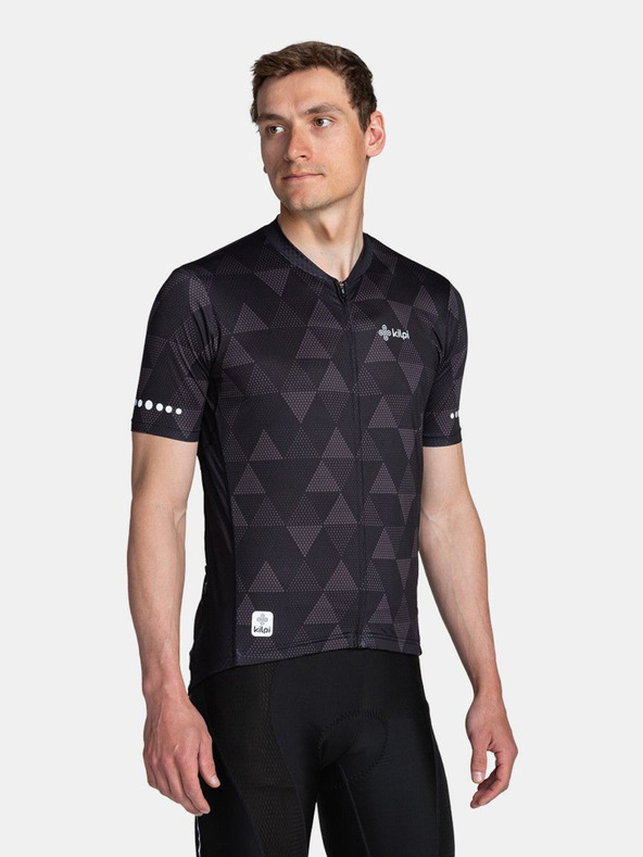 Kilpi Čierny pánsky vzorovaný cyklistický dres Kilpi SALETTA-M