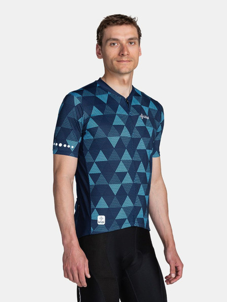 Kilpi Tmavomodrý pánsky vzorovaný cyklistický dres Kilpi SALETTA-M