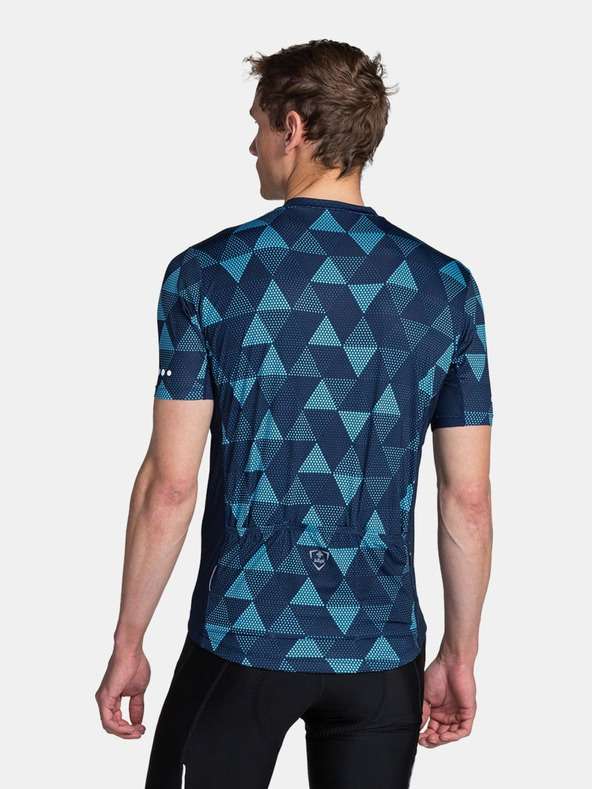 Kilpi Tmavomodrý pánsky vzorovaný cyklistický dres Kilpi SALETTA-M