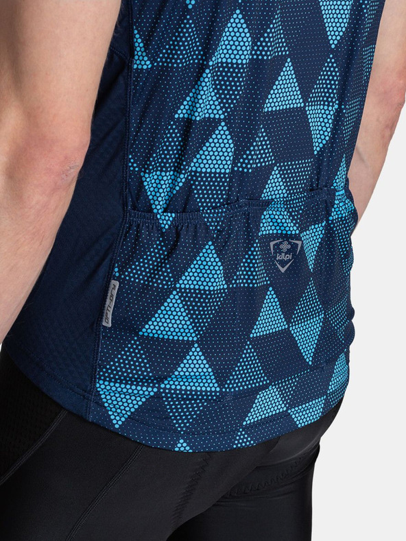 Kilpi Tmavomodrý pánsky vzorovaný cyklistický dres Kilpi SALETTA-M