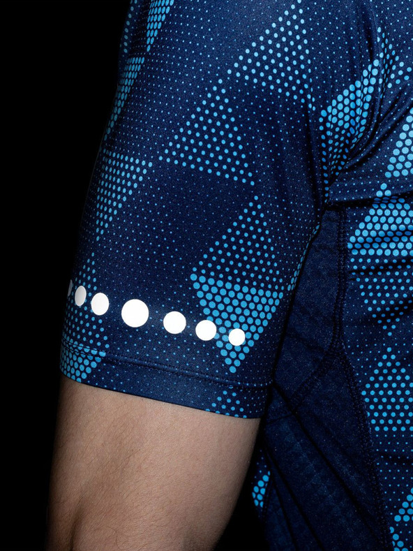 Kilpi Tmavomodrý pánsky vzorovaný cyklistický dres Kilpi SALETTA-M