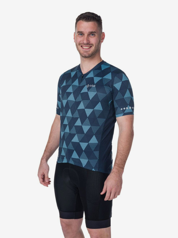 Kilpi Tmavomodrý pánsky vzorovaný cyklistický dres Kilpi SALETTA-M