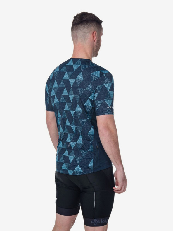 Kilpi Tmavomodrý pánsky vzorovaný cyklistický dres Kilpi SALETTA-M