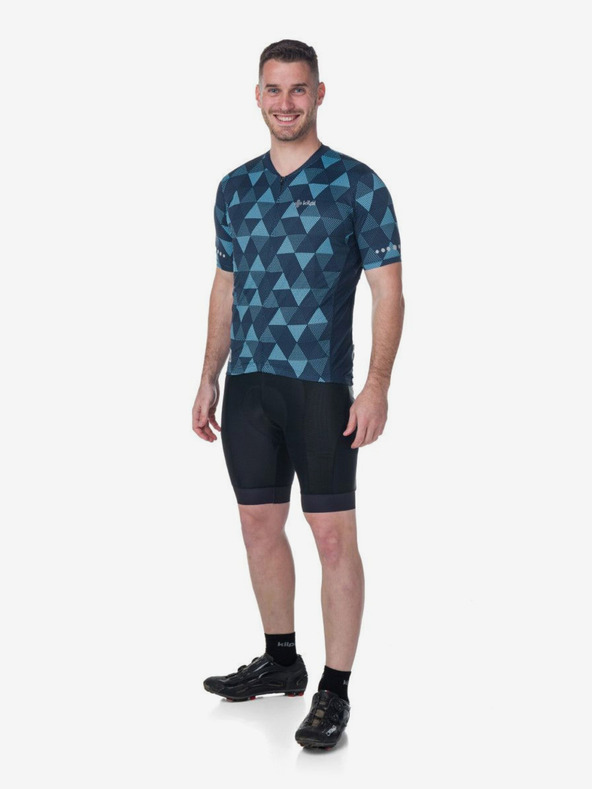 Kilpi Tmavomodrý pánsky vzorovaný cyklistický dres Kilpi SALETTA-M