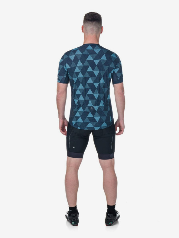 Kilpi Tmavomodrý pánsky vzorovaný cyklistický dres Kilpi SALETTA-M