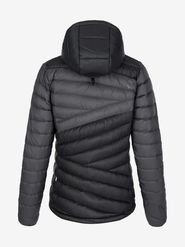 Kilpi Šedo-čierna dámska páperová bunda Kilpi PYRAMIDEN