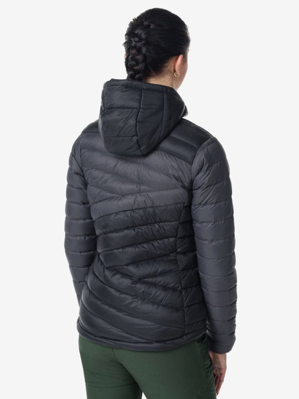 Kilpi Šedo-čierna dámska páperová bunda Kilpi PYRAMIDEN