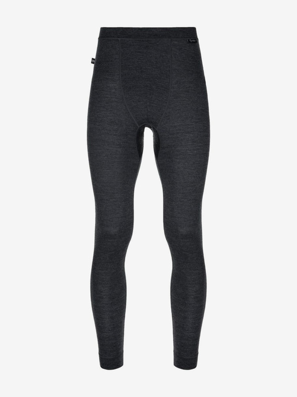 Kilpi Čierne pánske športové legíny z merino vlny Kilpi MAVORA BOTTOM