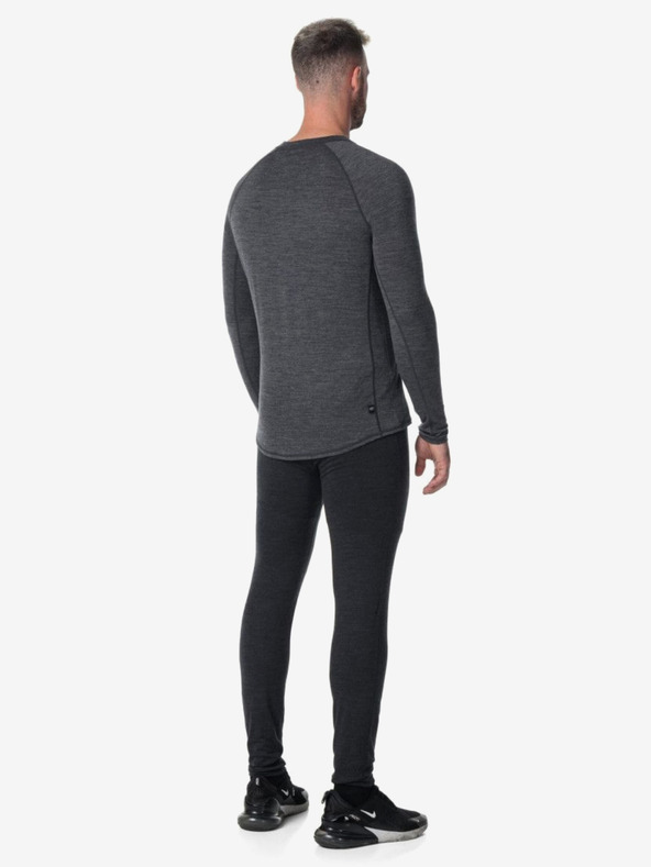 Kilpi Čierne pánske športové legíny z merino vlny Kilpi MAVORA BOTTOM