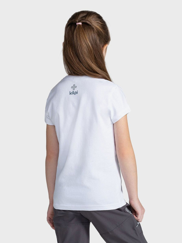 Kilpi Biele detské tričko s potlačou Kilpi MALGA
