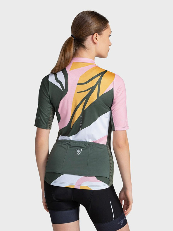 Kilpi Zeleno-ružové dámske športové tričko na zips Kilpi RITAEL