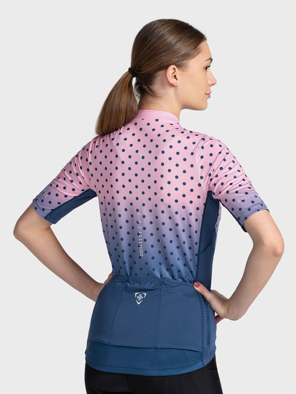 Kilpi Modro-ružové dámske športové tričko na zips Kilpi RITAEL