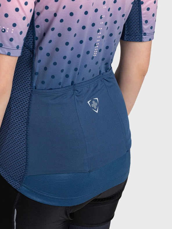 Kilpi Modro-ružové dámske športové tričko na zips Kilpi RITAEL