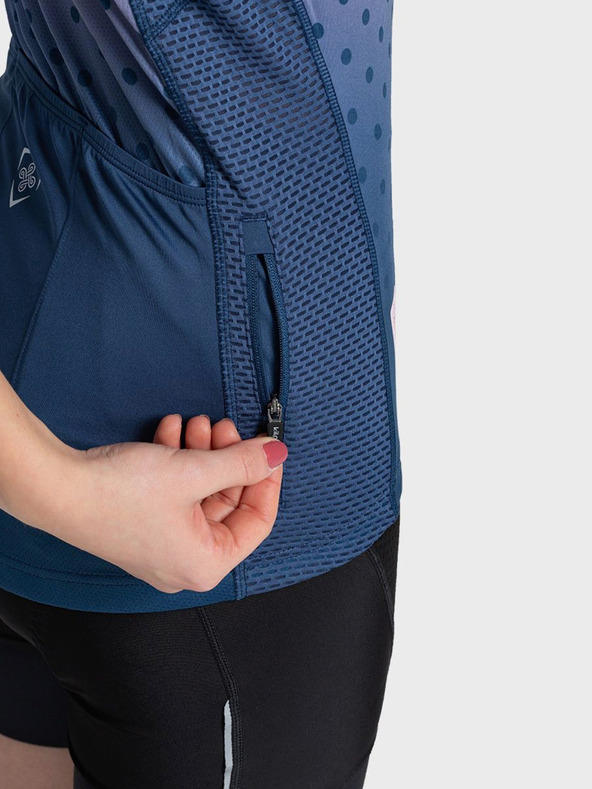 Kilpi Modro-ružové dámske športové tričko na zips Kilpi RITAEL