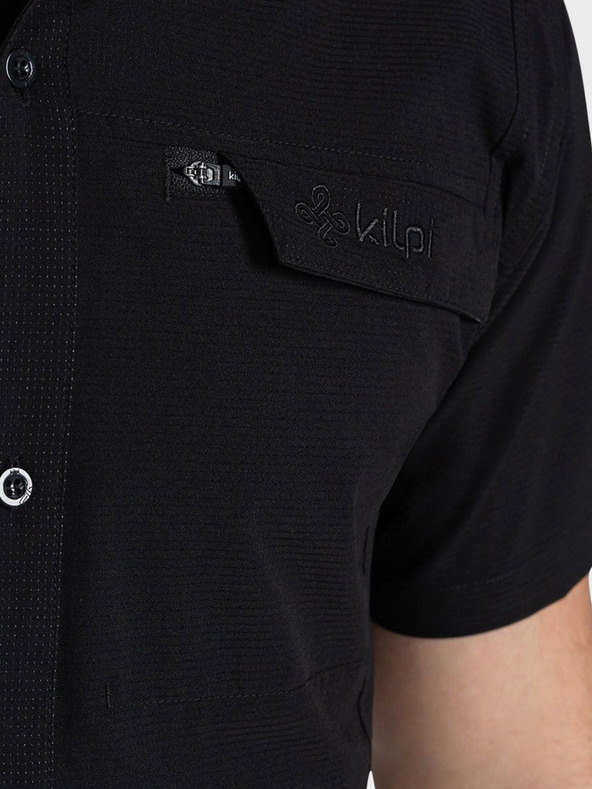 Kilpi Čierne pánske športové tričko s krátkym rukávom Kilpi BOMBAY