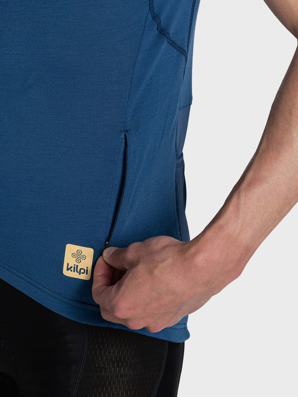 Kilpi Tmavomodré pánske športové tričko s potlačou Kilpi PETRANA