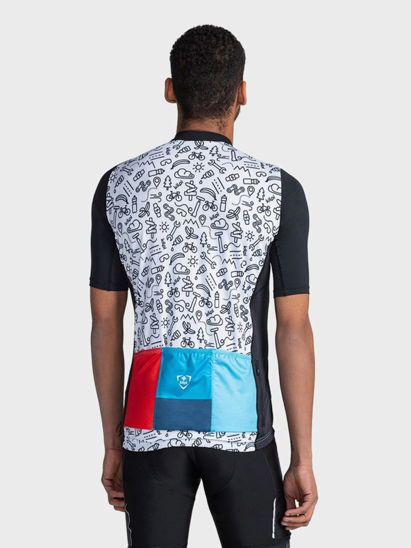 Kilpi Čiernobiele pánske športové vzorované tričko Kilpi RIVAL