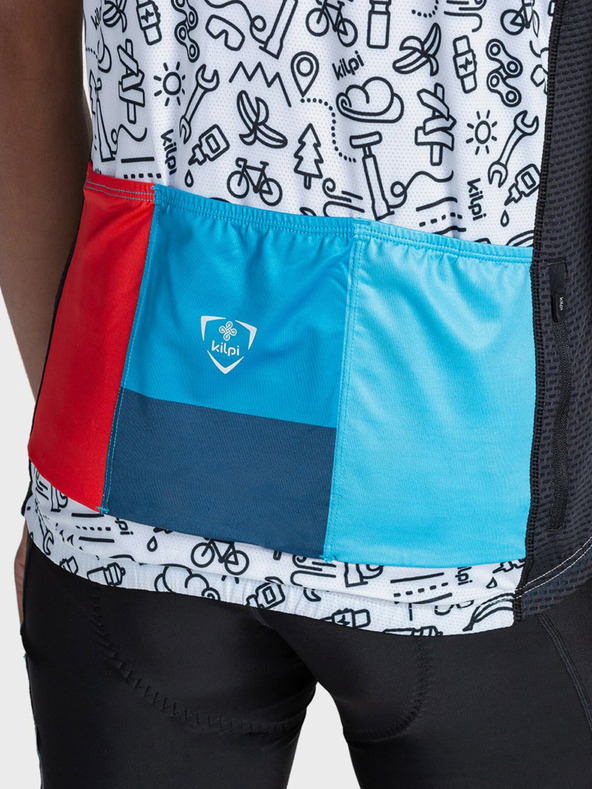 Kilpi Čiernobiele pánske športové vzorované tričko Kilpi RIVAL