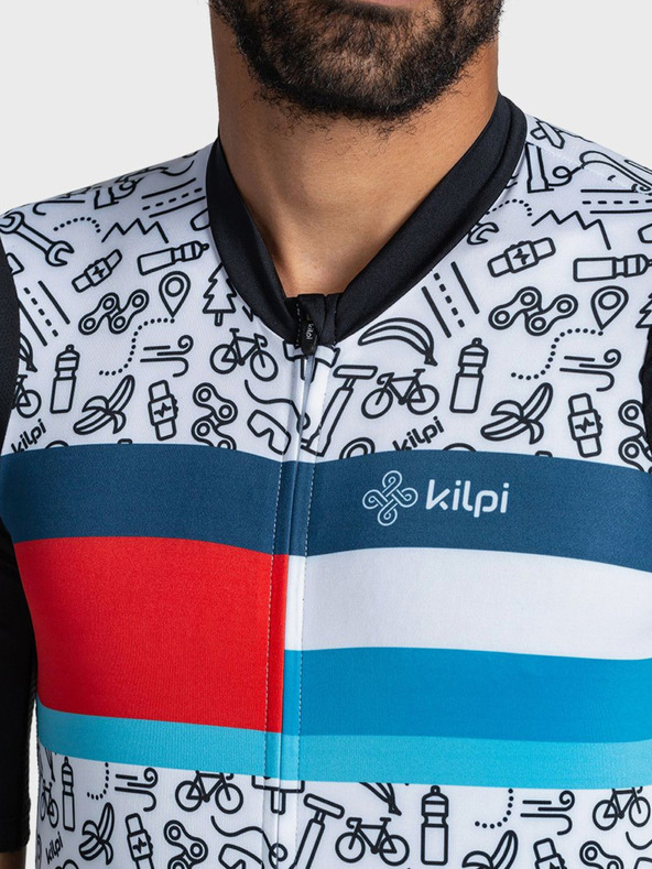 Kilpi Čiernobiele pánske športové vzorované tričko Kilpi RIVAL