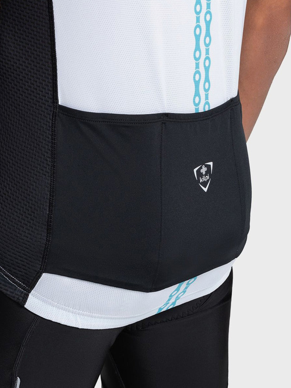 Kilpi Biele pánske športové tričko na zips Kilpi RIVAL