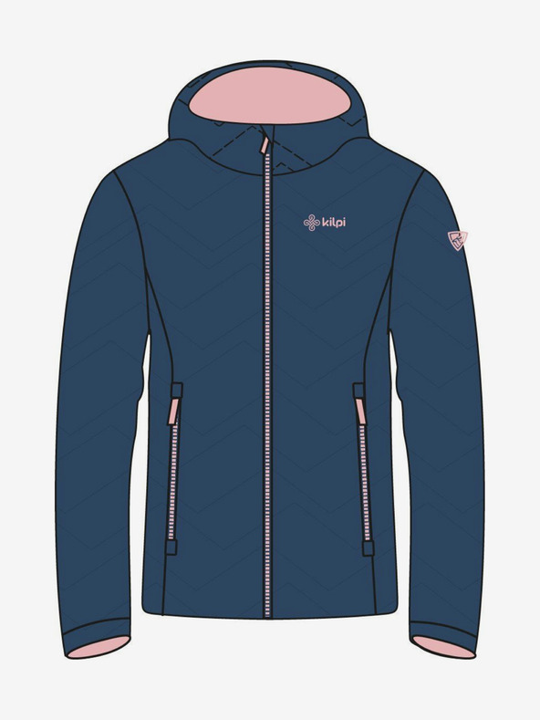 Kilpi Tmavomodrá dievčenská zimná prešívaná bunda Kilpi REBEKI