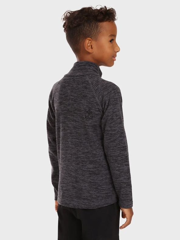 Kilpi Tmavosivá detská fleecová mikina s kapucňou na zips Kilpi ALACANT