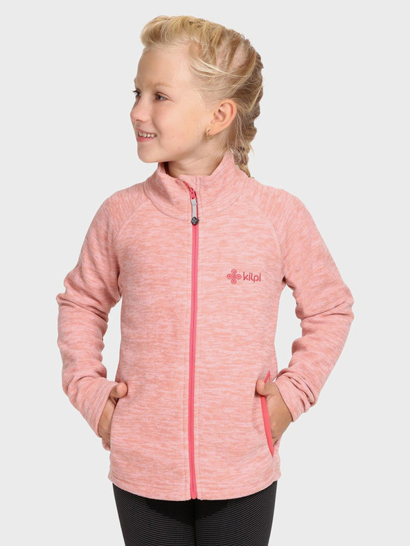 Kilpi Ružová dievčenská fleecová mikina so zipsom Kilpi ALACANT