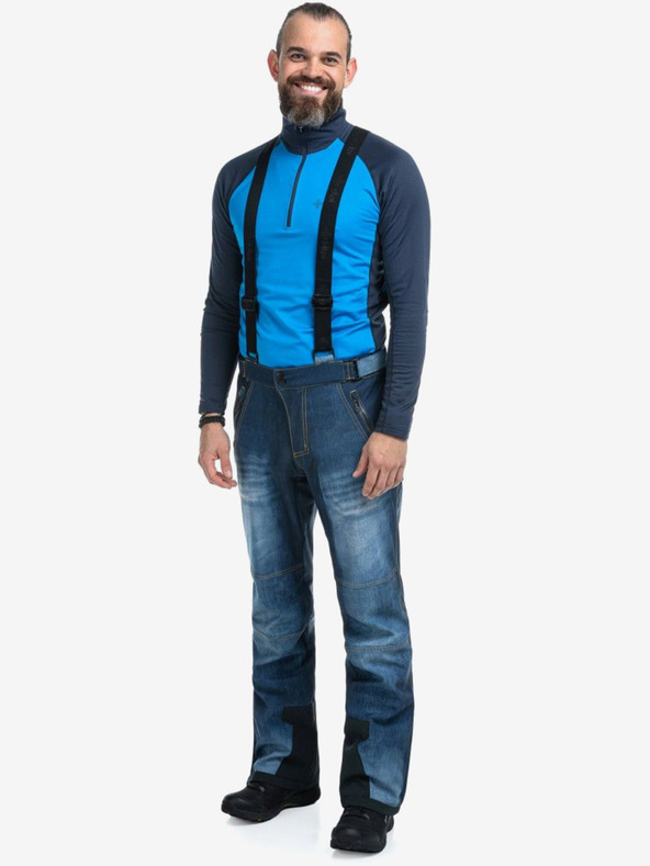 Kilpi Pánske softshellové lyžiarske nohavice Kilpi JEANSO-M Dark Blue