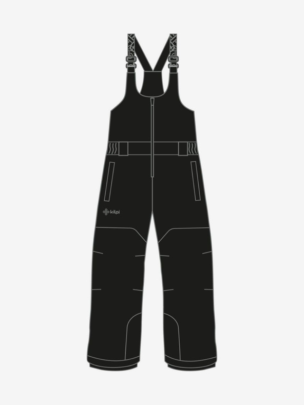 Kilpi Čierne detské lyžiarske nohavice Kilpi DARYL