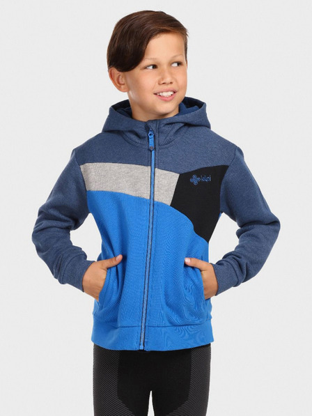 Kilpi Modrá chlapčenská mikina na zips KILPI PREDA