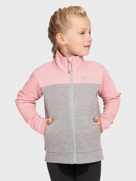 Kilpi KILPI HALI sivoružová dievčenská mikina na zips