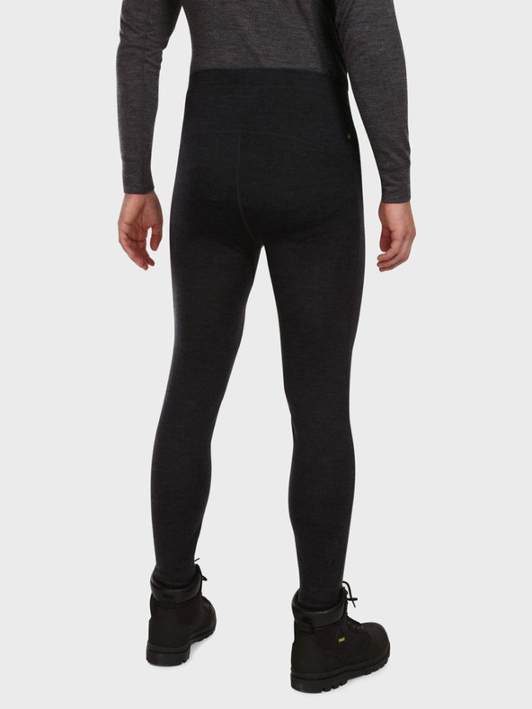 Kilpi Čierne pánske termo nohavice z merino vlny KILPI MAVORA BOTTOM