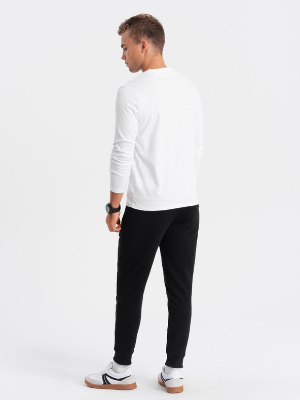 Ombre Clothing Biele pánske tričko s potlačou Ombre Clothing