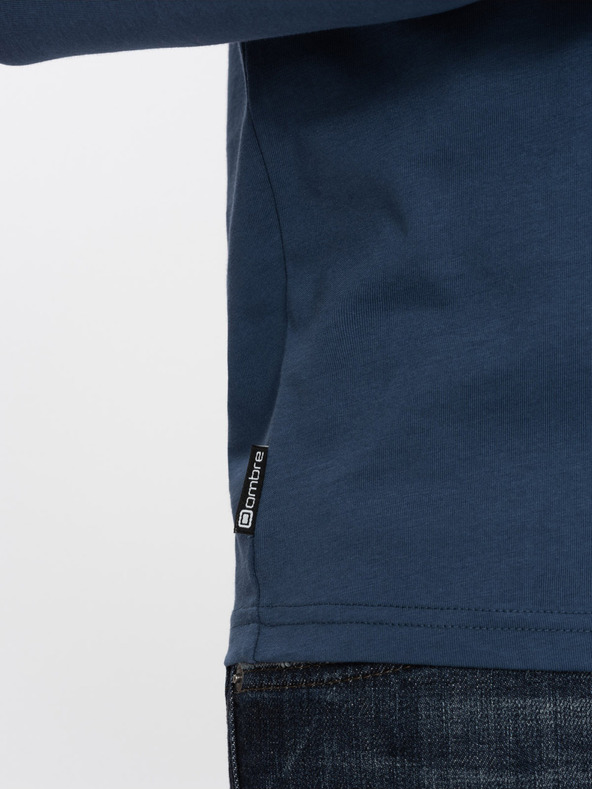 Ombre Clothing Tmavomodré pánske tričko Ombre Clothing