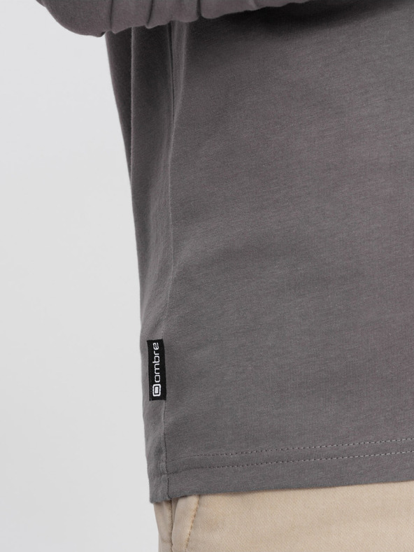 Ombre Clothing Šedé pánske tričko Ombre Oblečenie