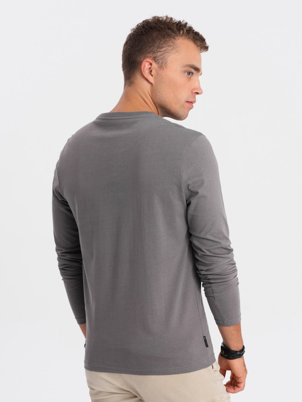 Ombre Clothing Šedé pánske tričko Ombre Oblečenie