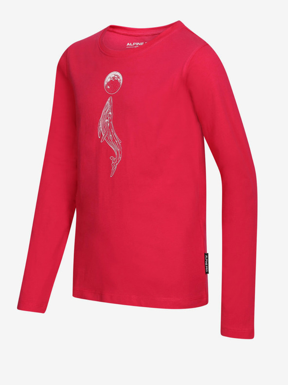 ALPINE PRO Tmavoružové dievčenské tričko ALPINE PRO Olero