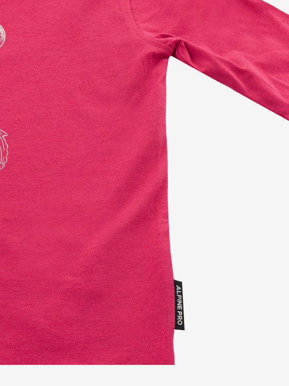 ALPINE PRO Tmavoružové dievčenské tričko ALPINE PRO Olero